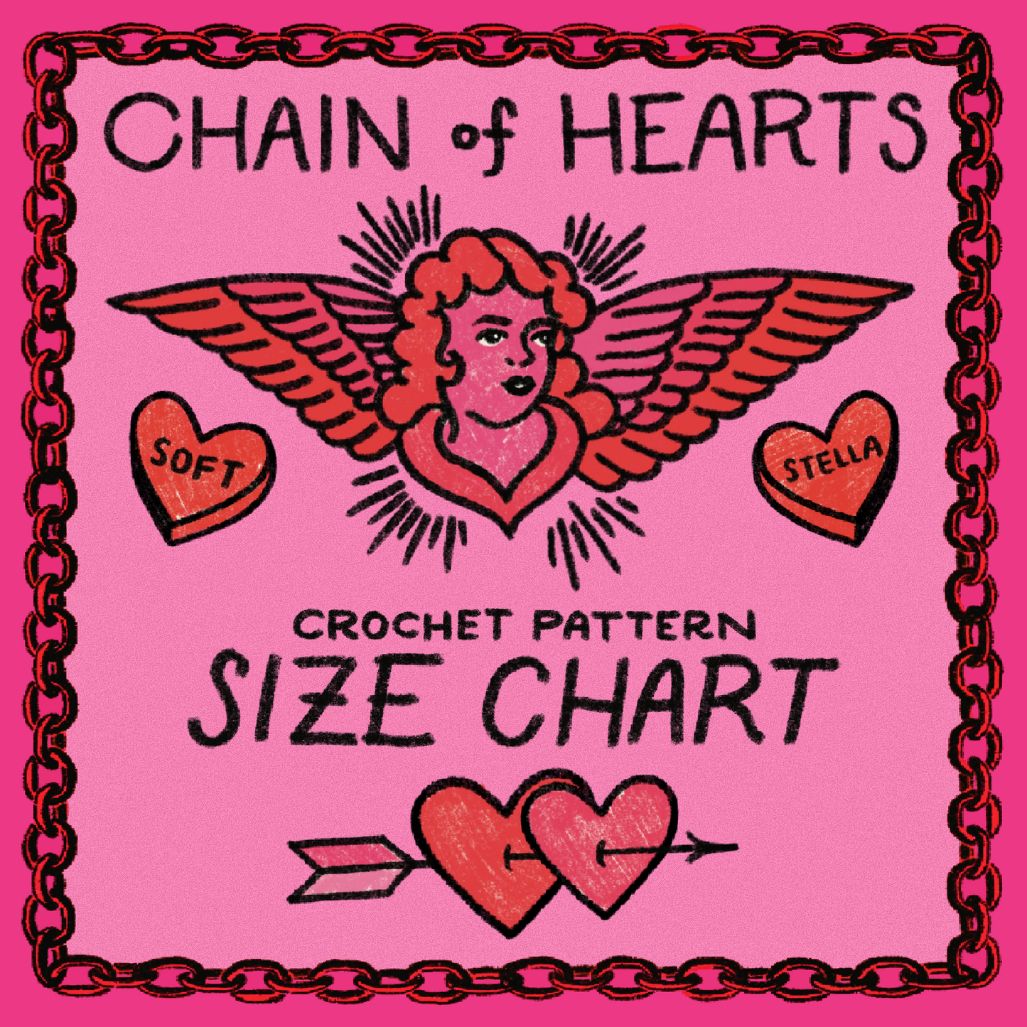 Chain of Hearts Crochet Pattern