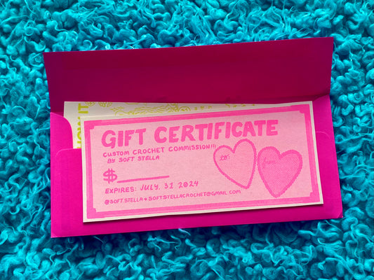 Crochet Commission Gift Certificate